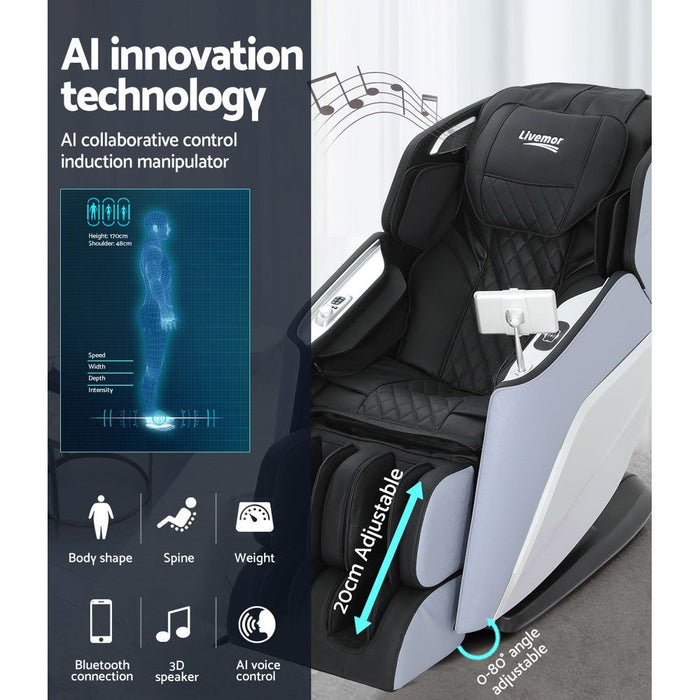 Livemor 4D Massage Chair Electric Recliner Home Massager Garin -Home Living Store - -  
