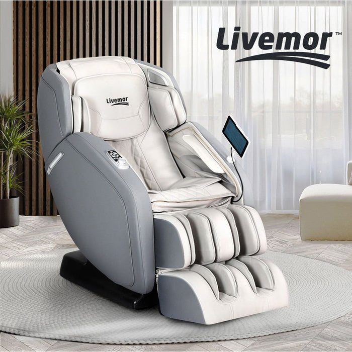 Livemor 4D Massage Chair Electric Recliner Home Massager Gary -Home Living Store - -  