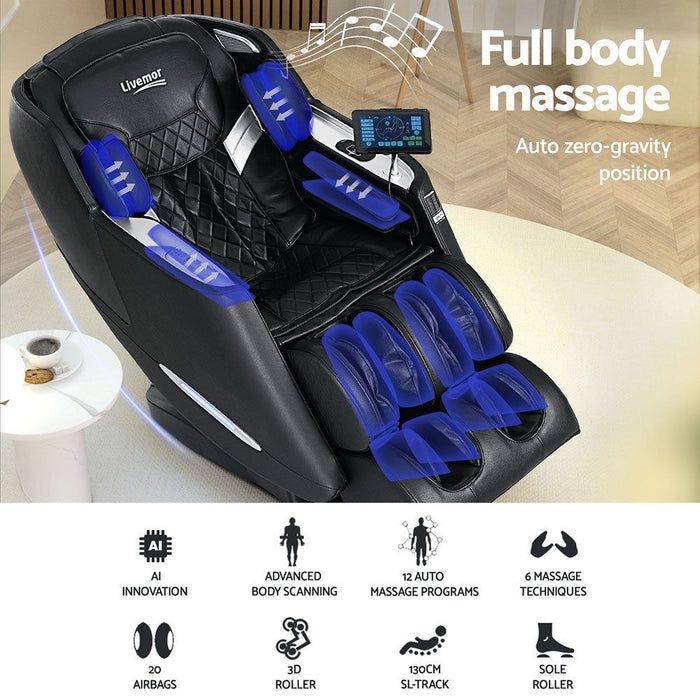 Livemor Massage Chair Electric Recliner Home Massager Oren -Home Living Store - -  