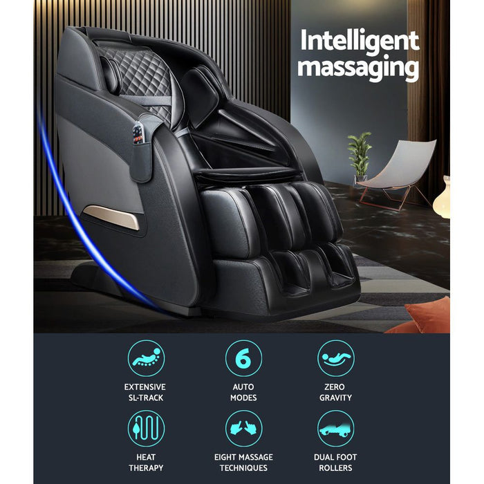 Livemor Massage Chair Electric Recliner Massager Black Decima -Home Living Store - -  