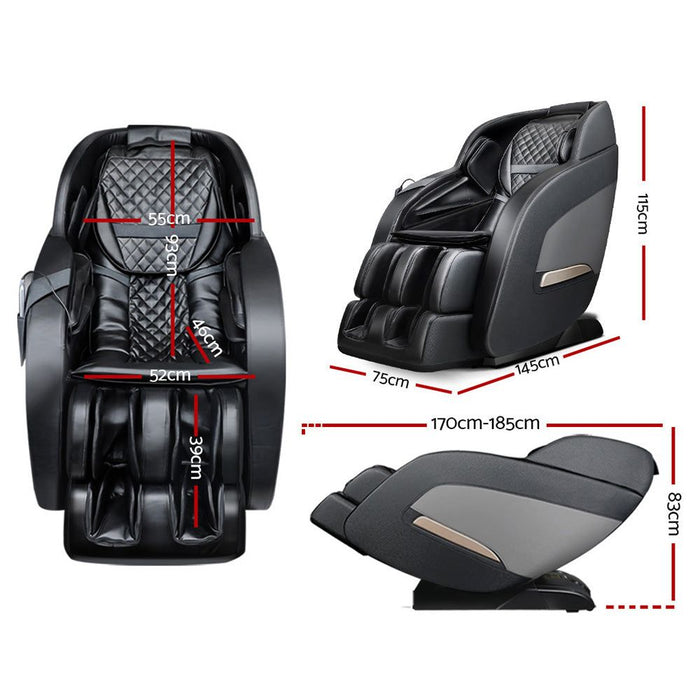 Livemor Massage Chair Electric Recliner Massager Black Decima -Home Living Store - -  