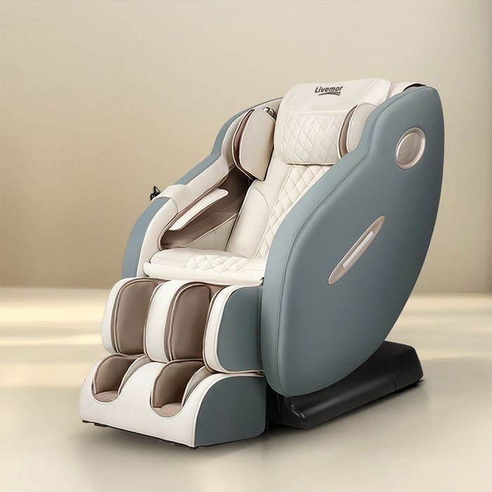 Livemor Massage Chair Electric Recliner Massager Grey Ozeni -Home Living Store - -  
