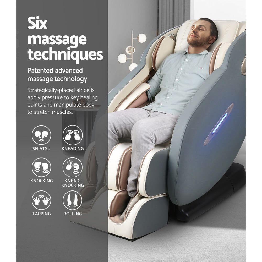 Livemor Massage Chair Electric Recliner Massager Grey Ozeni -Home Living Store - -  