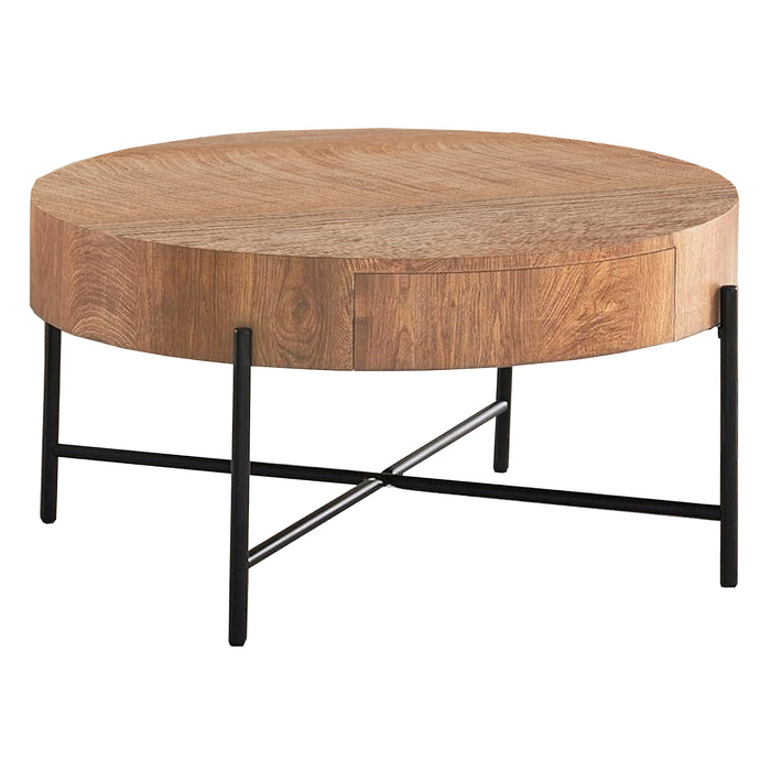 Felled Round Coffee Table 810mm - American Oak by Woodstock