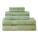 Luxury 6 Piece Soft and Absorbent Cotton Bath Towel Set - Sage Green -Home Living Store - -  
