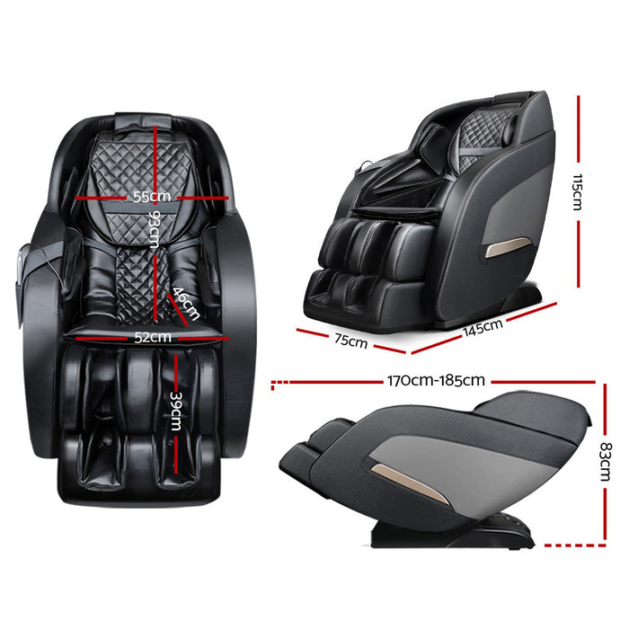 Livemor Massage Chair Electric Recliner Massager Black Decima