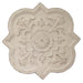 Medallion Provincial Wall Art Metal in Distressed White by Urban Style -Home Living Store - -  