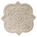 Medallion Provincial Wall Art Metal in Distressed White by Urban Style -Home Living Store - -  