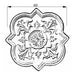 Medallion Provincial Wall Art Metal in Distressed White by Urban Style -Home Living Store - -  