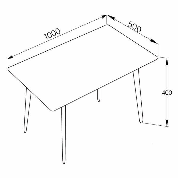 Mendy Black Sintered Stone Coffee Table with Metal Legs by Criterion™ -Home Living Store - -  