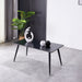 Mendy Black Sintered Stone Coffee Table with Metal Legs by Criterion™ -Home Living Store - -  