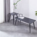 Mendy Black Sintered Stone Coffee Table with Metal Legs by Criterion™ -Home Living Store - -  