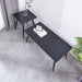 Mendy Black Sintered Stone Coffee Table with Metal Legs by Criterion™ -Home Living Store - -  