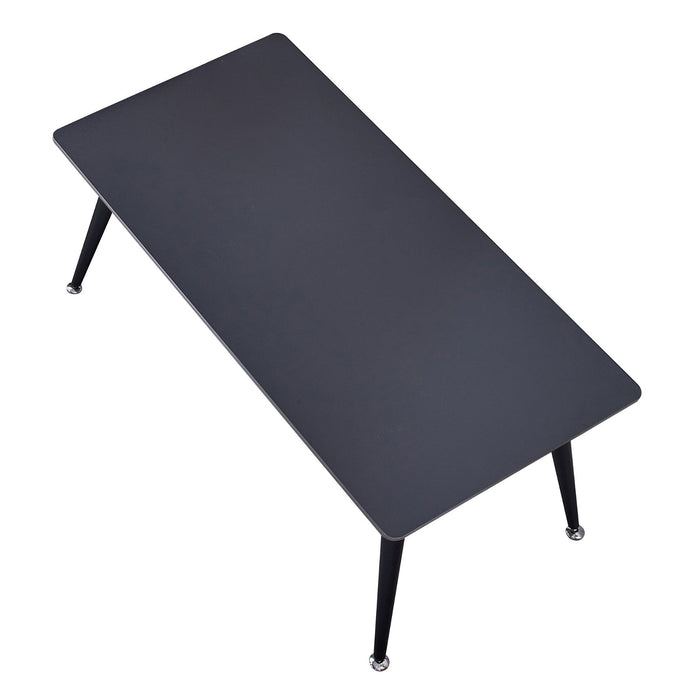 Mendy Black Sintered Stone Coffee Table with Metal Legs by Criterion™ -Home Living Store - -  