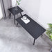 Mendy Black Sintered Stone End Table with Metal Legs by Criterion™ -Home Living Store - -  