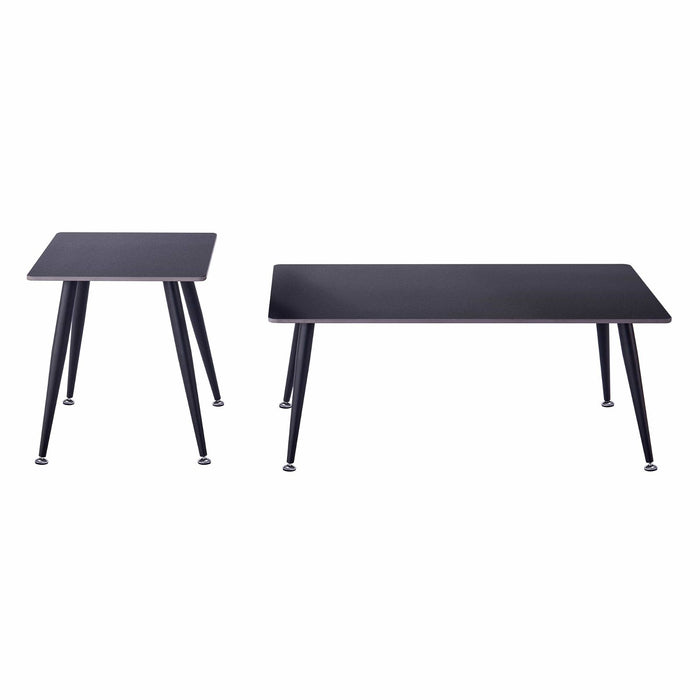 Mendy Black Sintered Stone End Table with Metal Legs by Criterion™ -Home Living Store - -  