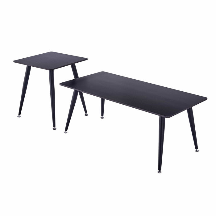 Mendy Black Sintered Stone End Table with Metal Legs by Criterion™ -Home Living Store - -  