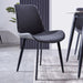 Mendy Dining Chair Grey PU Seat and Carbon Steel Frame (Set of Four) by Criterion™ -Home Living Store - -  