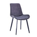 Mendy Dining Chair Grey PU Seat and Carbon Steel Frame (Set of Four) by Criterion™ -Home Living Store - -  