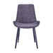 Mendy Dining Chair Grey PU Seat and Carbon Steel Frame (Set of Four) by Criterion™ -Home Living Store - -  