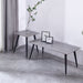Mendy Grey Sintered Stone End Table with Metal Legs by Criterion™ -Home Living Store - -  