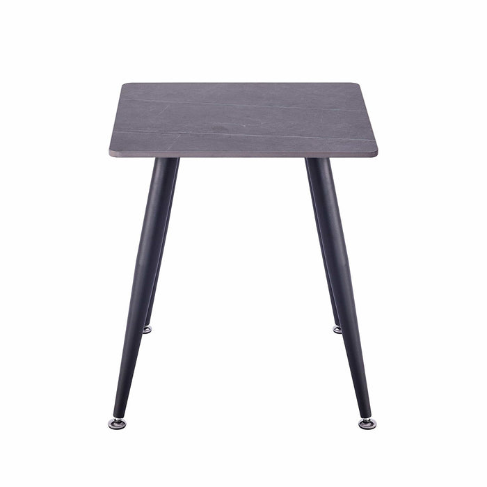 Mendy Grey Sintered Stone End Table with Metal Legs by Criterion™ -Home Living Store - -  
