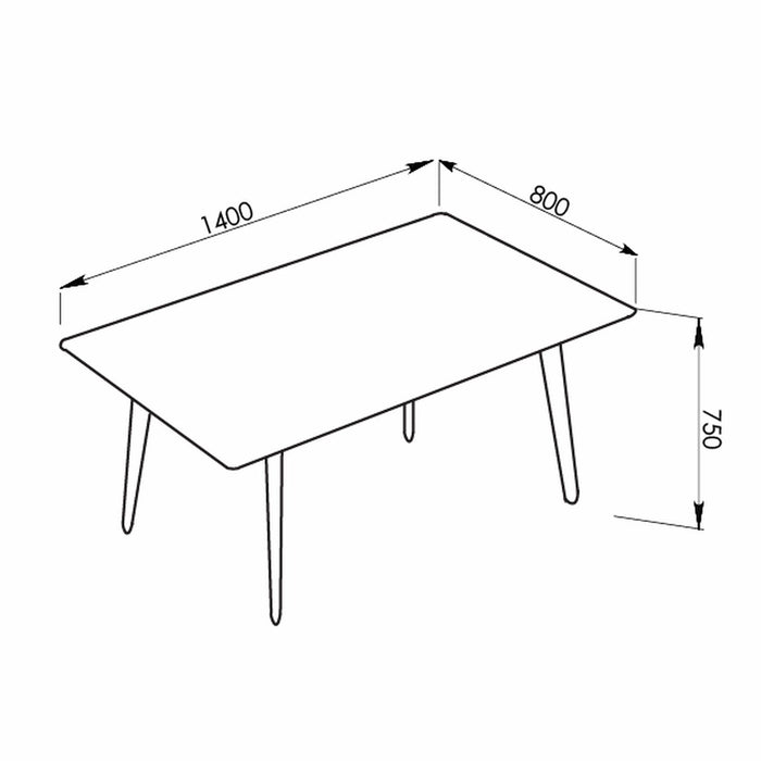 Mendy White Sintered Stone Dining Table with Metal Legs by Criterion™ -Home Living Store - -  