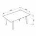 Mendy White Sintered Stone Dining Table with Metal Legs by Criterion™ -Home Living Store - -  