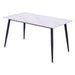 Mendy White Sintered Stone Dining Table with Metal Legs by Criterion™ -Home Living Store - -  