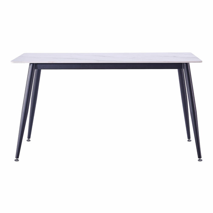 Mendy White Sintered Stone Dining Table with Metal Legs by Criterion™ -Home Living Store - -  