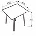 Mendy White Sintered Stone End Table with Metal Legs by Criterion™ -Home Living Store - -  