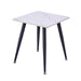 Mendy White Sintered Stone End Table with Metal Legs by Criterion™ -Home Living Store - -  