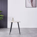 Mendy White Sintered Stone End Table with Metal Legs by Criterion™ -Home Living Store - -  