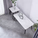 Mendy White Sintered Stone End Table with Metal Legs by Criterion™ -Home Living Store - -  