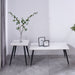 Mendy White Sintered Stone End Table with Metal Legs by Criterion™ -Home Living Store - -  