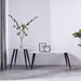 Mendy White Sintered Stone End Table with Metal Legs by Criterion™ -Home Living Store - -  