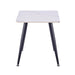Mendy White Sintered Stone End Table with Metal Legs by Criterion™ -Home Living Store - -  