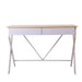 Metal Desk with Drawer - White with Oak Top -Home Living Store - -  