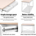 Metal Desk with Drawer - White with Wooden Top -Home Living Store - -  