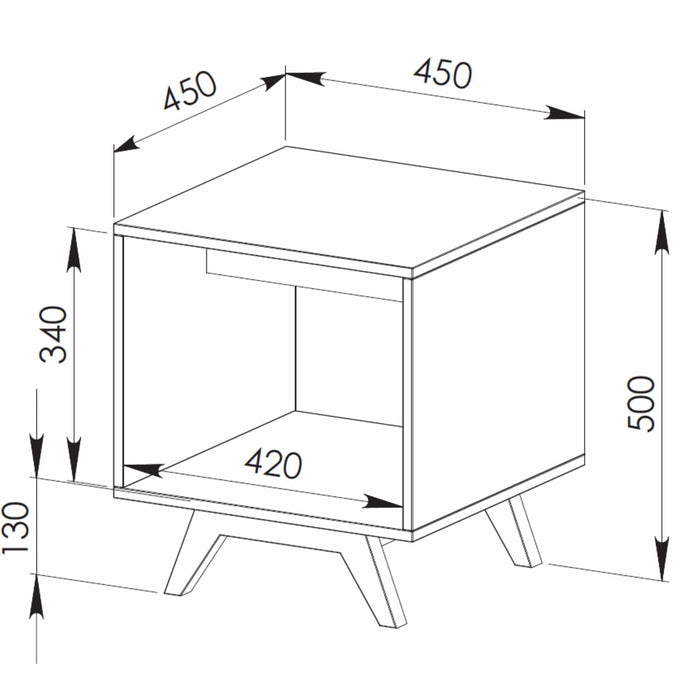 Metro End Table Dark Oak by Tauris™ -Home Living Store - -  