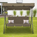 Milano Outdoor Swing Bench Seat Chair Canopy Furniture 3 Seater Garden Hammock - Coffee -Home Living Store - -  