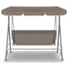 Milano Outdoor Swing Bench Seat Chair Canopy Furniture 3 Seater Garden Hammock - Coffee -Home Living Store - -  