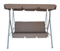 Milano Outdoor Swing Bench Seat Chair Canopy Furniture 3 Seater Garden Hammock - Coffee -Home Living Store - -  