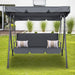 Milano Outdoor Swing Bench Seat Chair Canopy Furniture 3 Seater Garden Hammock - Grey -Home Living Store - -  
