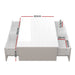Modern Coffee Table 4 Storage Drawers High Gloss Living Room Furniture White -Home Living Store - -  