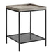 Modern Side Table in Grey Wash with 2 Tiers and Black Frame by Urban Style -Home Living Store - -  