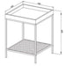 Modern Side Table in Grey Wash with 2 Tiers and Black Frame by Urban Style -Home Living Store - -  