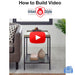 Modern Side Table in Grey Wash with 2 Tiers and Black Frame by Urban Style -Home Living Store - -  