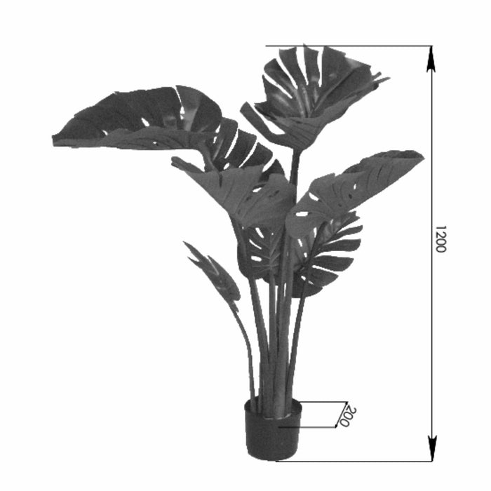 Monstera Palm 120cm Artificial Plant by Criterion -Home Living Store - -  