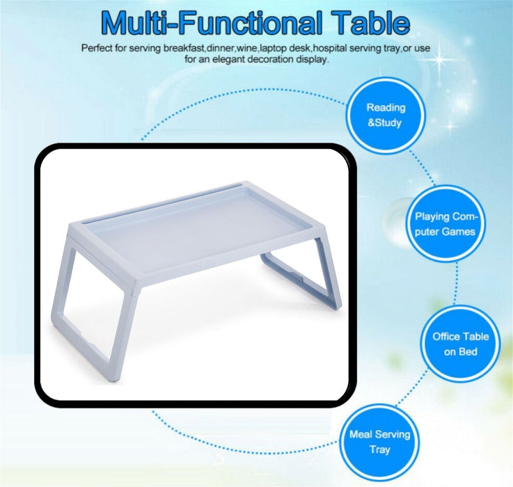 Multifunction Laptop Bed Desk with foldable legs for Home Office (Blue) -Home Living Store - -  